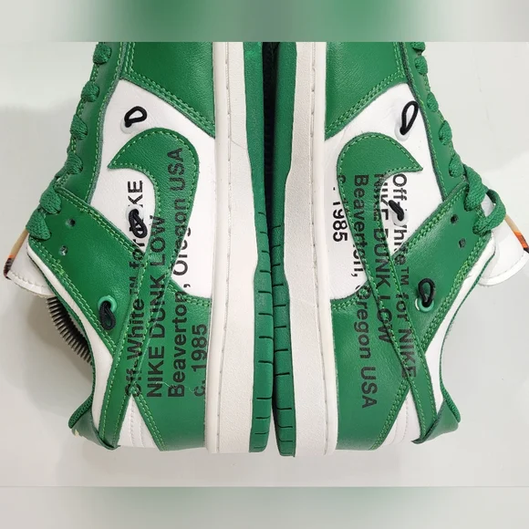 NIKE OFF WHITE X DUNK LOW MEN'S SHOE 8.5 PINE GREEN CT0856-100